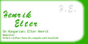 henrik elter business card